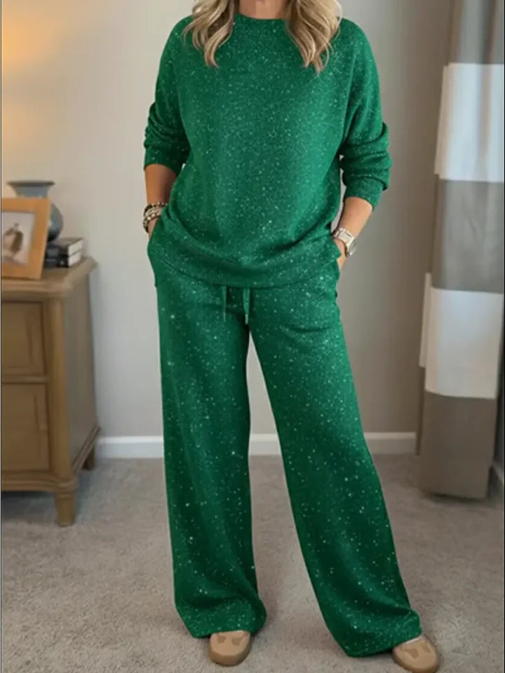 Damen Lässiges Lounge-Set aus weichem Material mit weitem Schnitt Drune
