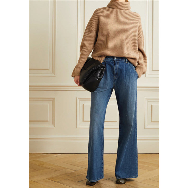 Damen Weite Jeans mit hohem Bund und lässigem Schnitt Drune