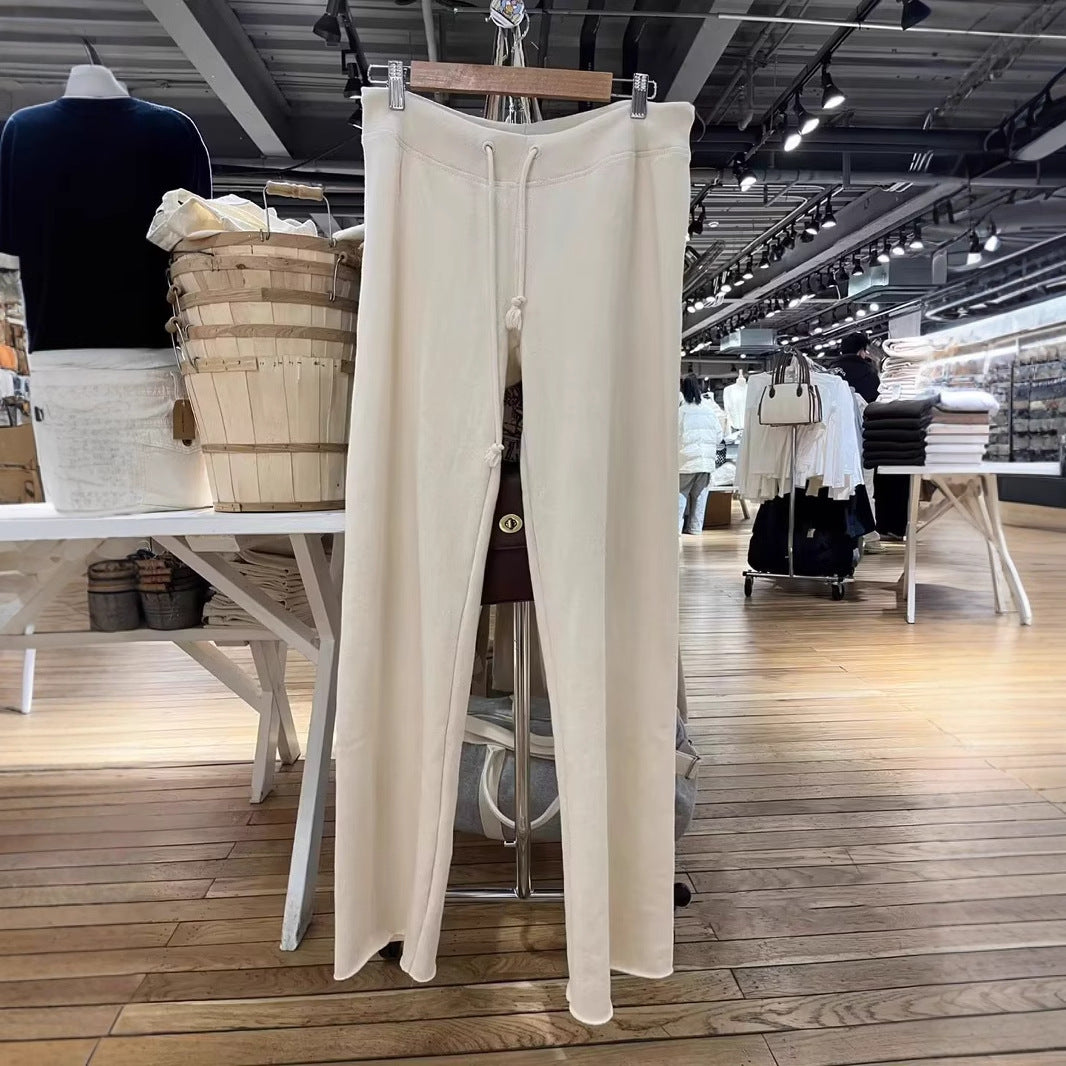 Damen bequeme Lounge-Hose mit verstellbarem Bund Drune