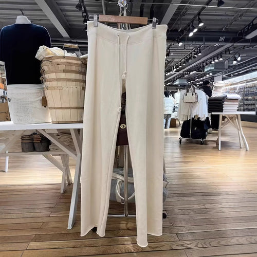 Damen bequeme Lounge-Hose mit verstellbarem Bund Drune