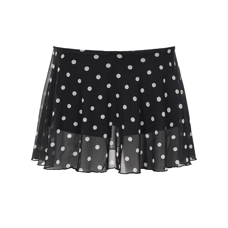 Damen Plissierter Rock mit charmantem Punktedesign Drune