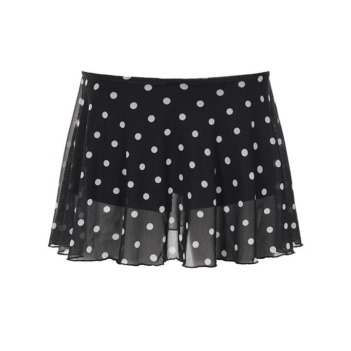 Damen Plissierter Rock mit charmantem Punktedesign Drune
