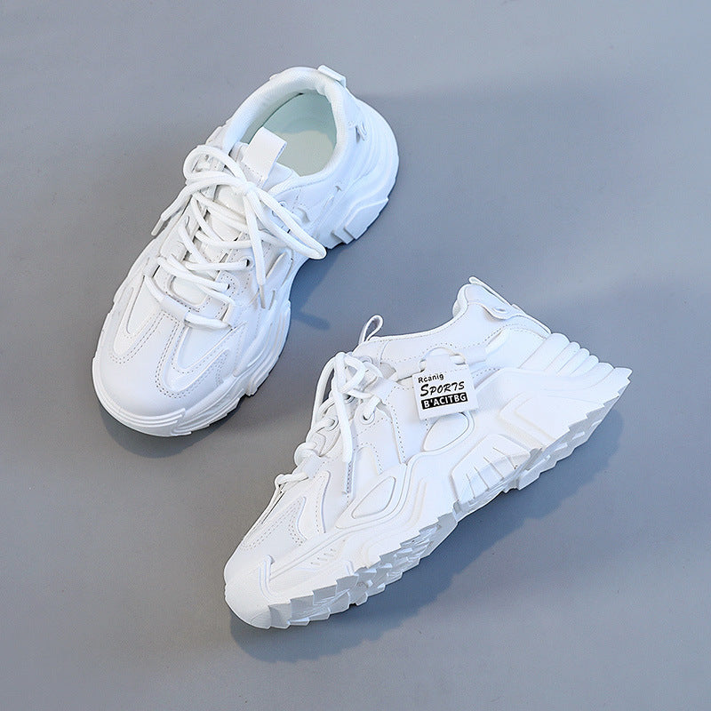 Damen modische Chunky Sneakers mit atmungsaktiver Mesh-Oberfläche und dämpfendem Sohlenprofil Drune