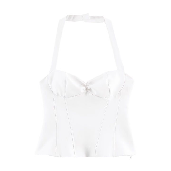 Damen Corsage-Top mit verstellbaren Trägern und verspieltem Punkten-Design Drune