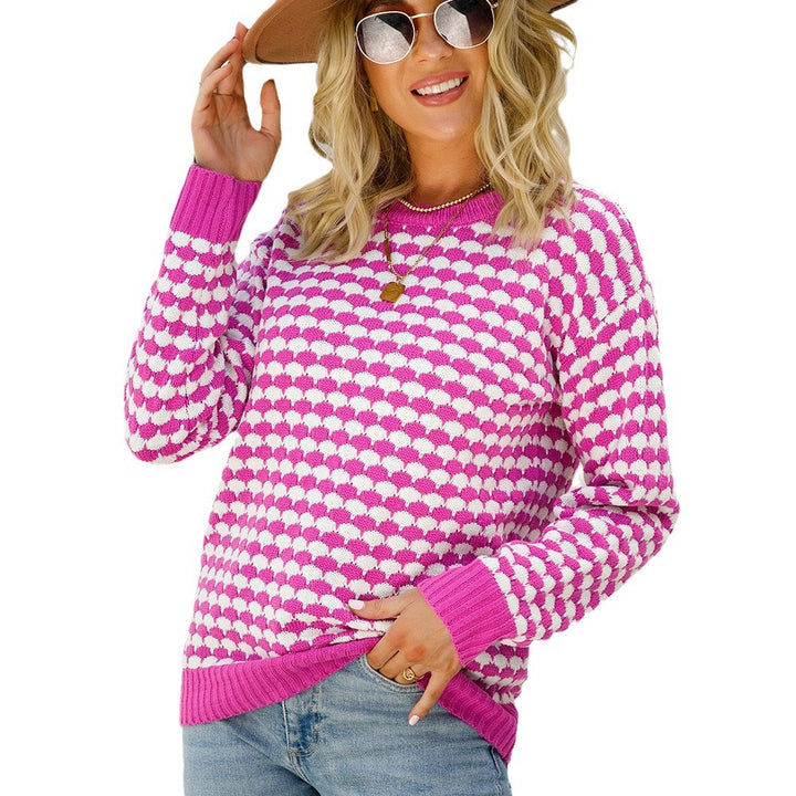 Damen süßer Pullover mit Herzmuster Drune