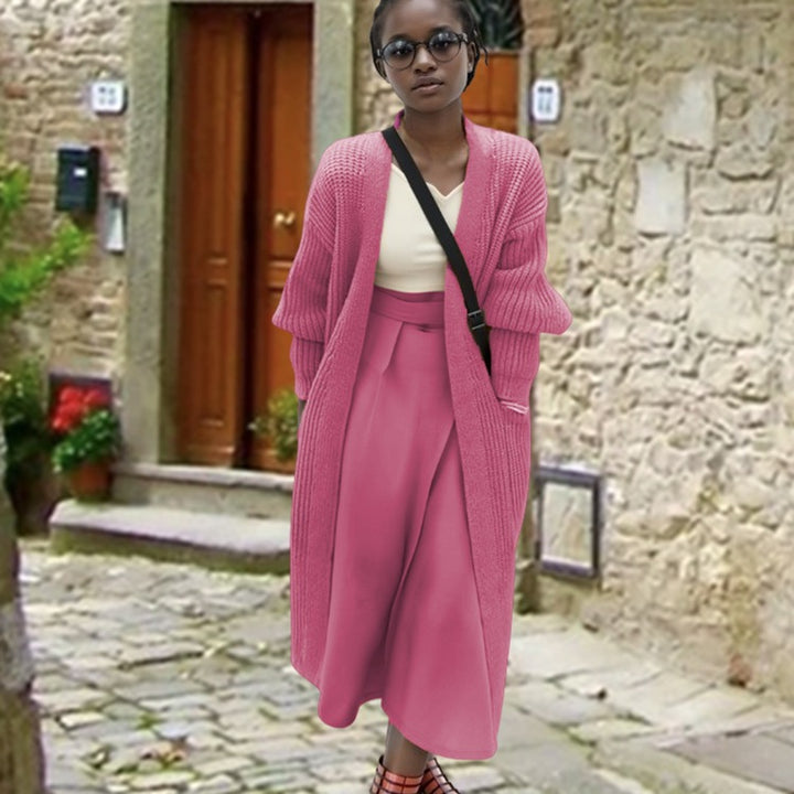 Damen Langstrickcardigan mit lässiger Struktur und weitem Schnitt Drune