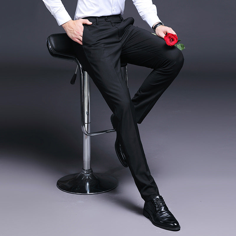 Herren elegante Anzughose mit schmaler Passform und hoher Bequemlichkeit Drune
