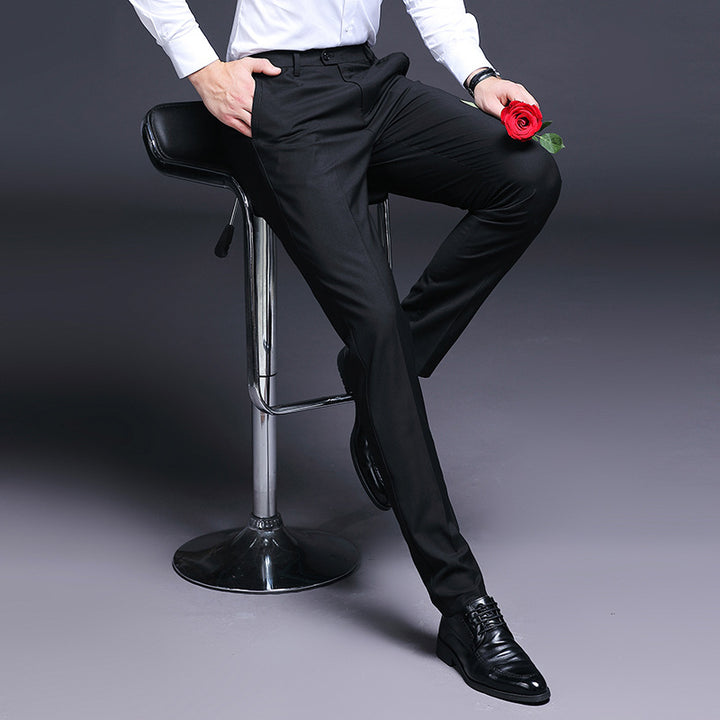 Herren elegante Anzughose mit schmaler Passform und hoher Bequemlichkeit Drune