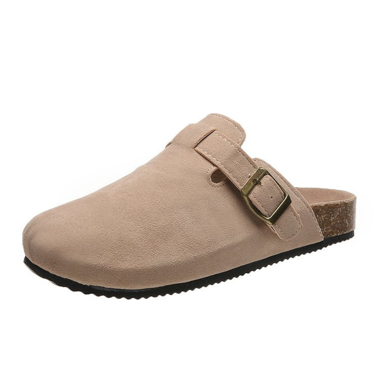 Damen Clogs mit elegantem Lederobermaterial und modischem Schnallen-Design Drune