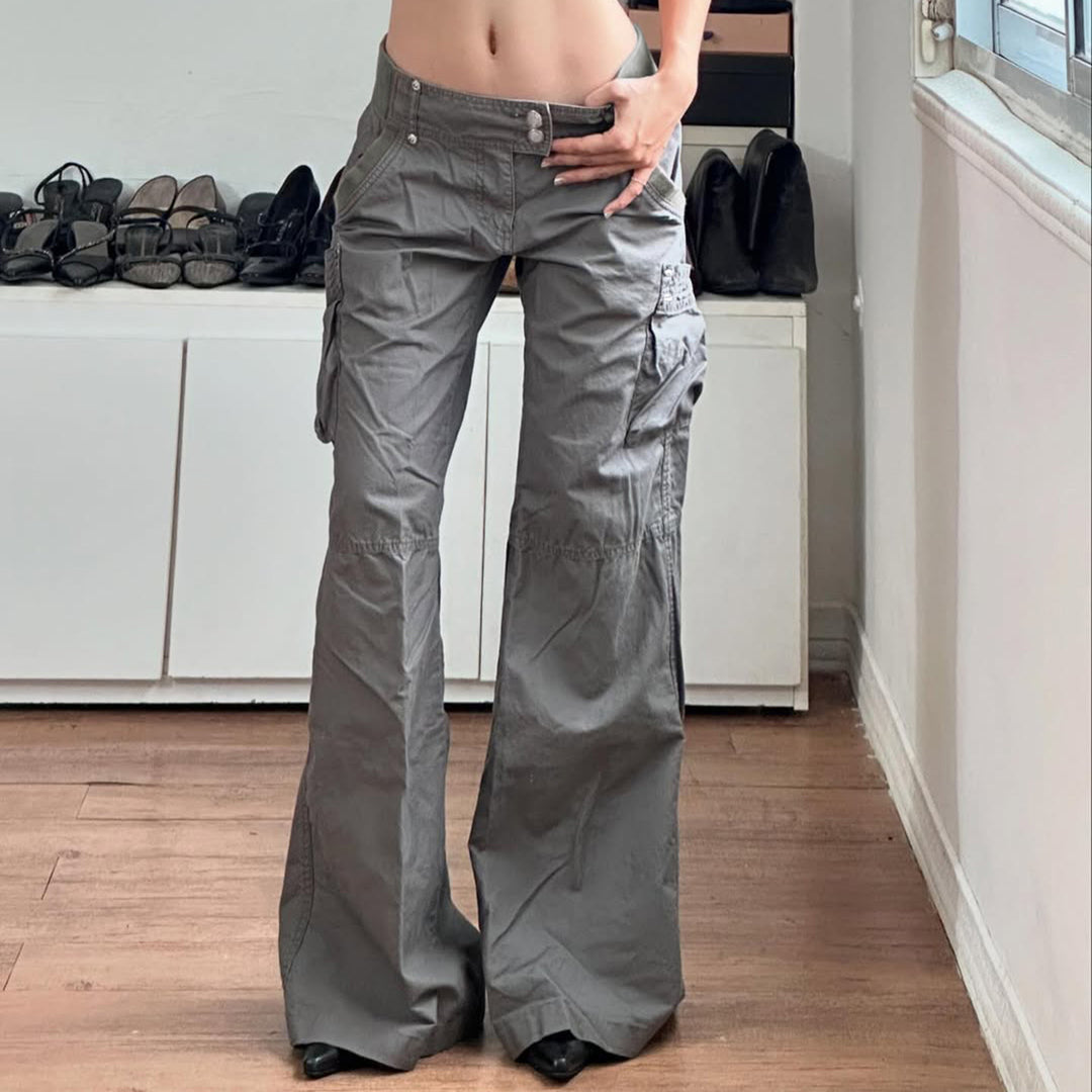 Damen Cargo-Hose mit weitem Schnitt und praktischen Seitentaschen Drune