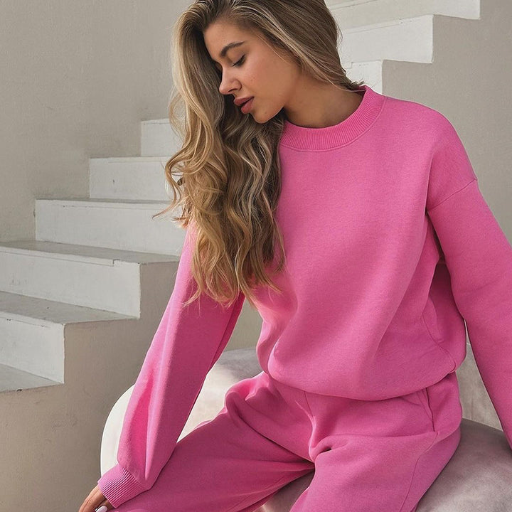 Damen Bequemes Oberteil und weite Jogginghose Set Drune
