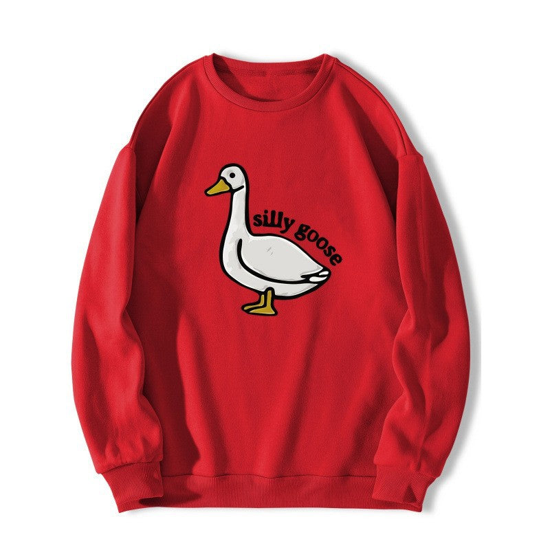 Damen Sweatshirt mit verspieltem Entenmotiv und lässigem Schnitt Drune