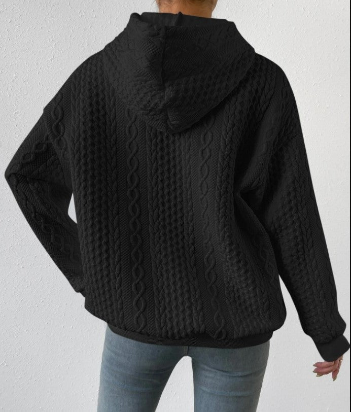 Drune | Kapuzen-Jacquard-Pullover