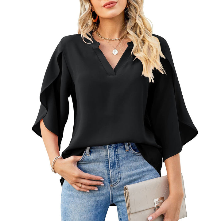 Drune | Petal Sleeve Chiffon Shirt