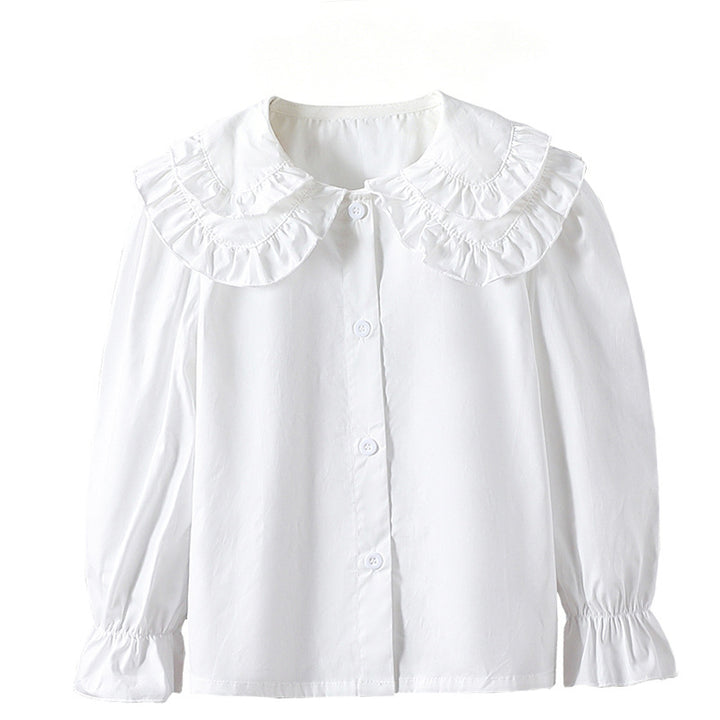 Mädchen elegante Bluse mit Rüschendetails Drune