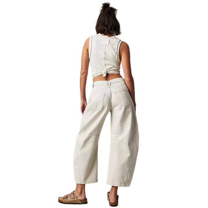 Damen Bequeme und lässige Jeans mit weitem Schnitt Drune