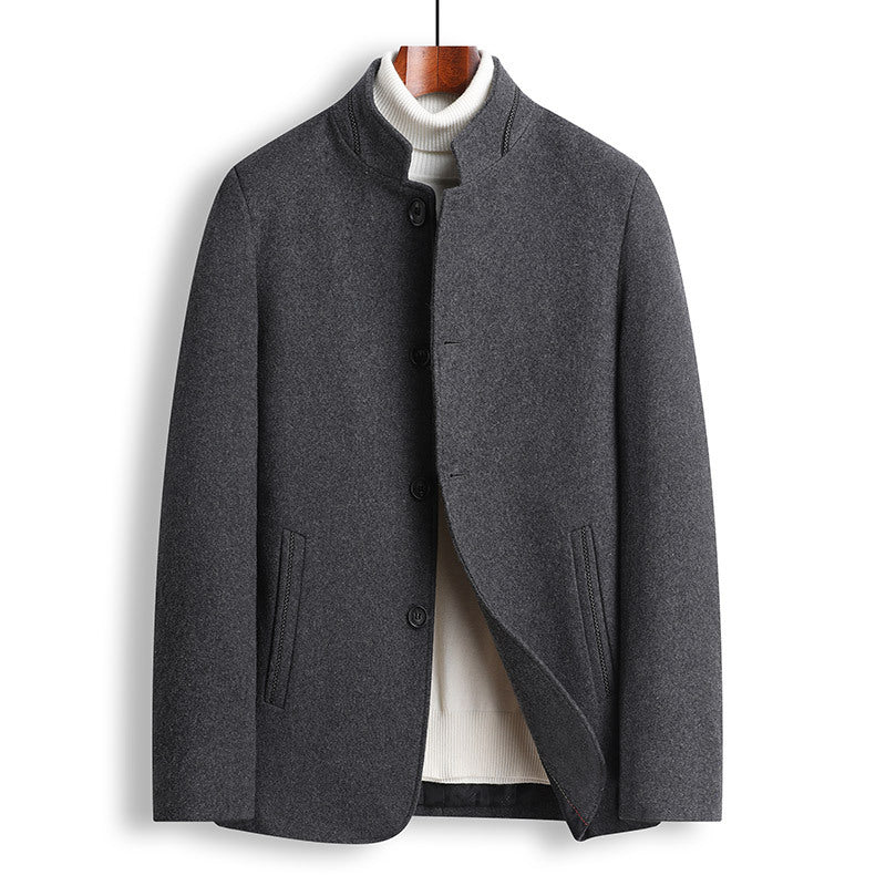 Herren modische Übergangsjacke mit Stehkragen und eleganten Details Drune