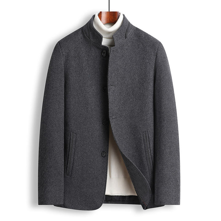 Herren modische Übergangsjacke mit Stehkragen und eleganten Details Drune