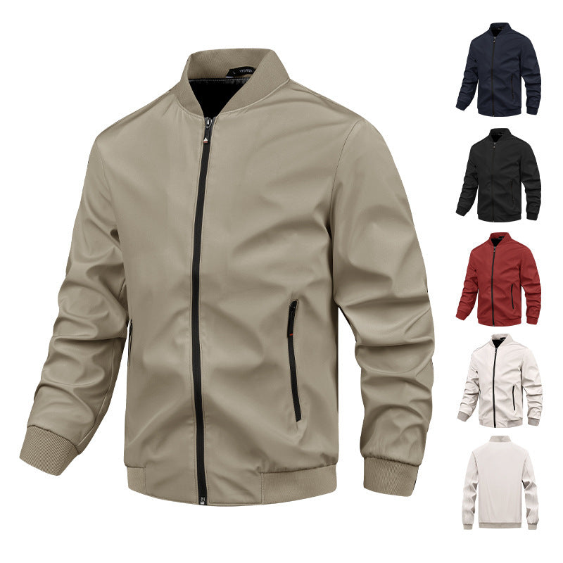 Herren moderne Bomberjacke mit elastischem Bündchen und praktischen Taschen Drune