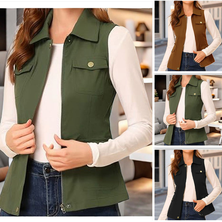 Damen Outdoor-Style Steppweste mit praktischen Taschen Drune