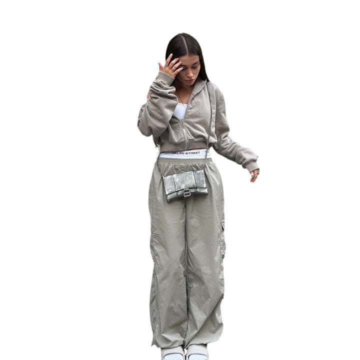 Damen Cargo-Hose im lässigen Utility-Stil mit dehnbarer Taille und praktischen Taschen Drune