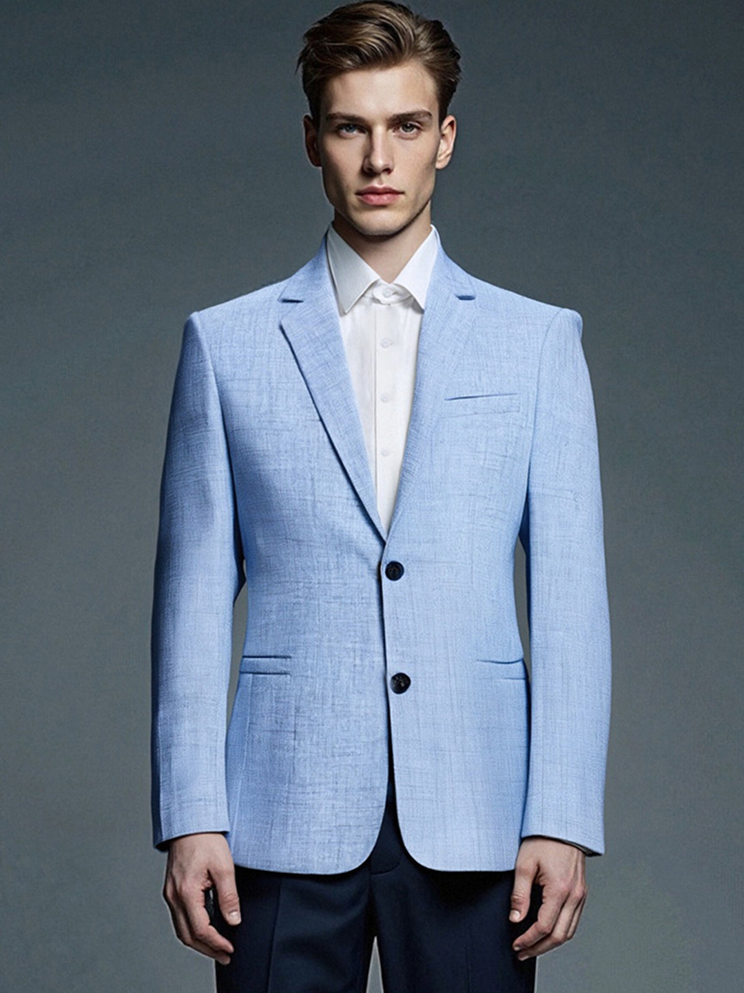 Herren eleganter strukturierten Anzugjacke Drune
