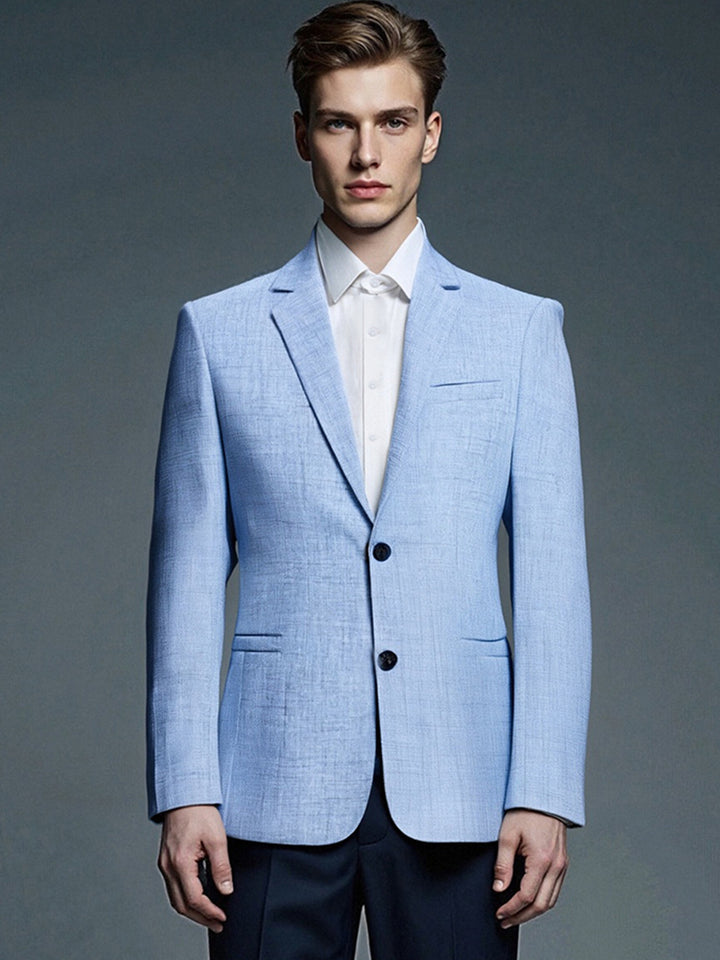 Herren eleganter strukturierten Anzugjacke Drune