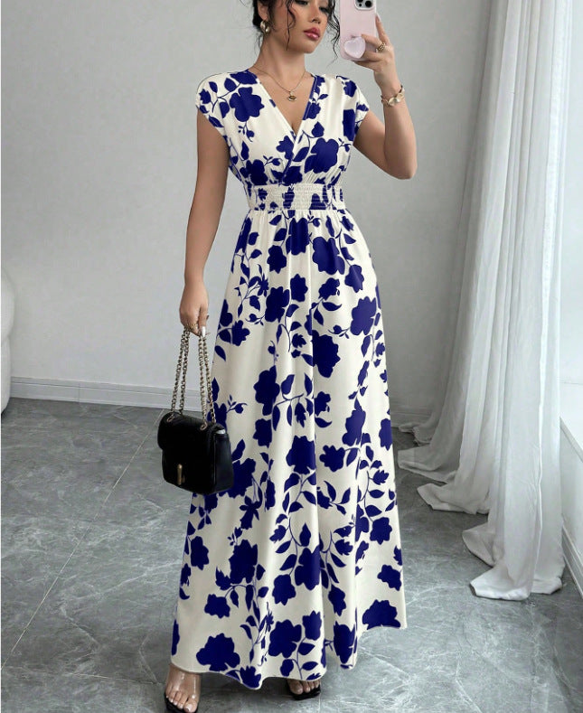 Damen Maxikleid mit floralem Muster Drune