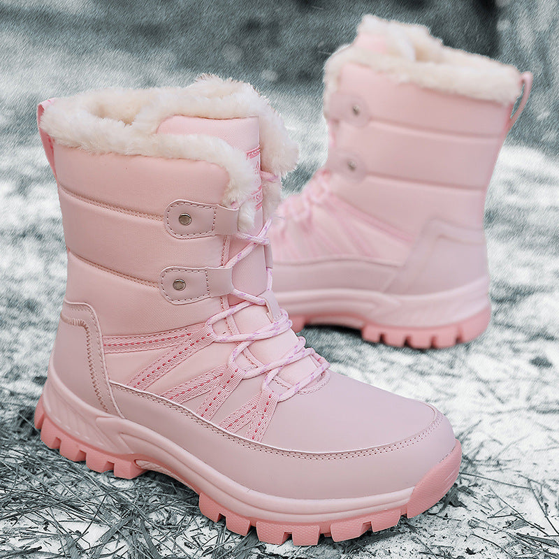 Damen isolierte Winterstiefel mit rutschfester Sohle und kuscheligem Innenfutter Drune