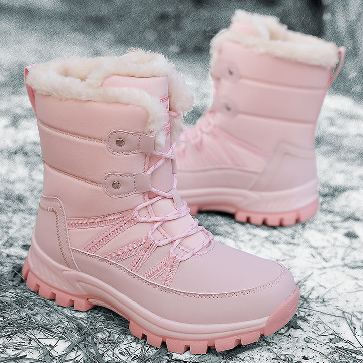Damen isolierte Winterstiefel mit rutschfester Sohle und kuscheligem Innenfutter Drune