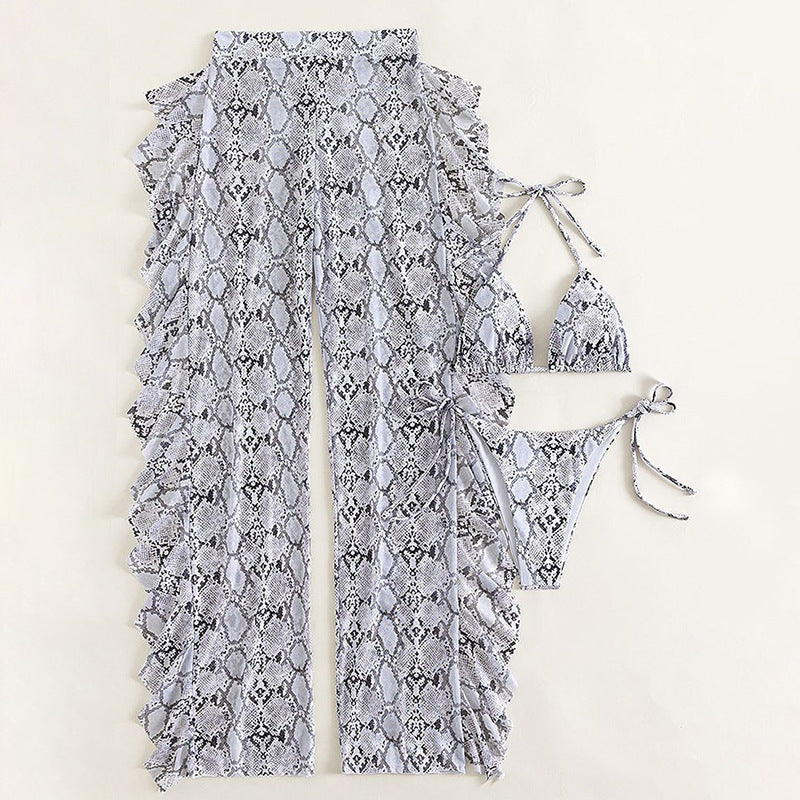 Damen Triangel-Bikini mit asymmetrischer Raffung Drune