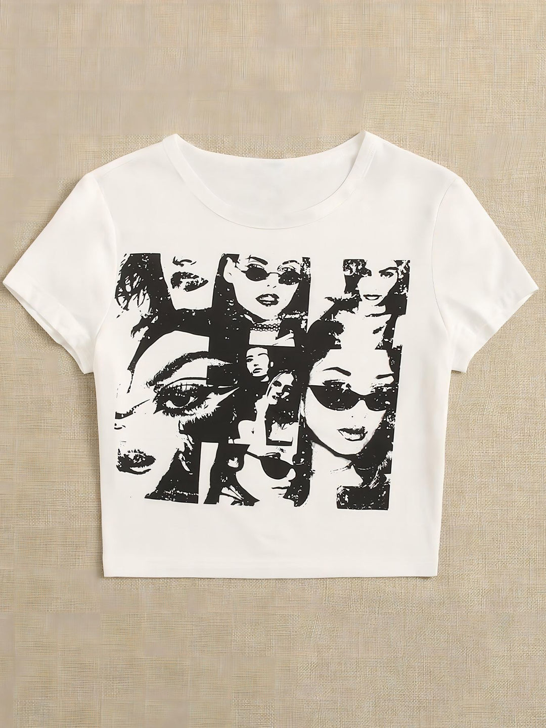 Damen Crop-Top mit auffälligem Schriftzug Drune