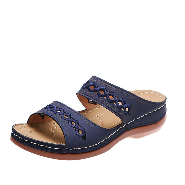 Damen Komfortable Fußbett-Sandalen mit verstellbaren Riemen Drune
