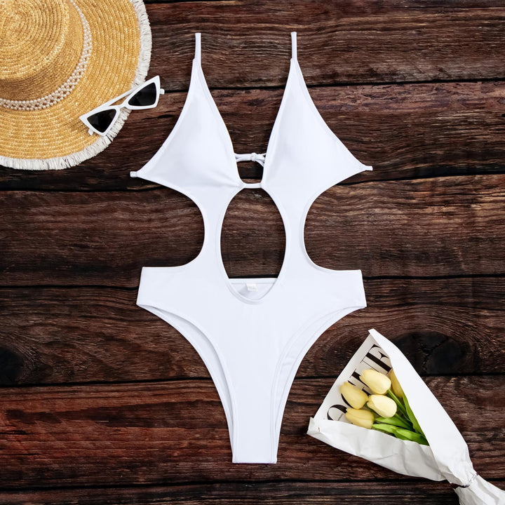 Damen Einteiliger Badeanzug mit Cut-Outs Drune