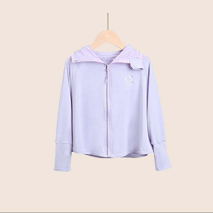 Damen leichte und atmungsaktive Sportjacke mit Kapuze Drune