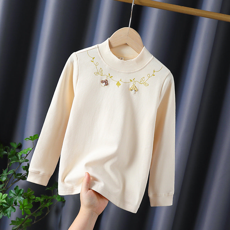 Mädchen Langarmshirt mit floralem Applikationsdesign Drune