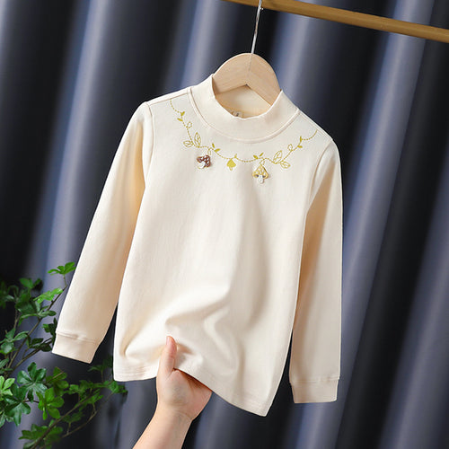 Mädchen Langarmshirt mit floralem Applikationsdesign Drune