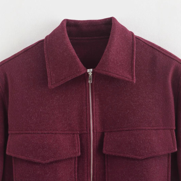 Damen cropped Utility-Jacke mit großen Taschen und modernem Schnitt Drune