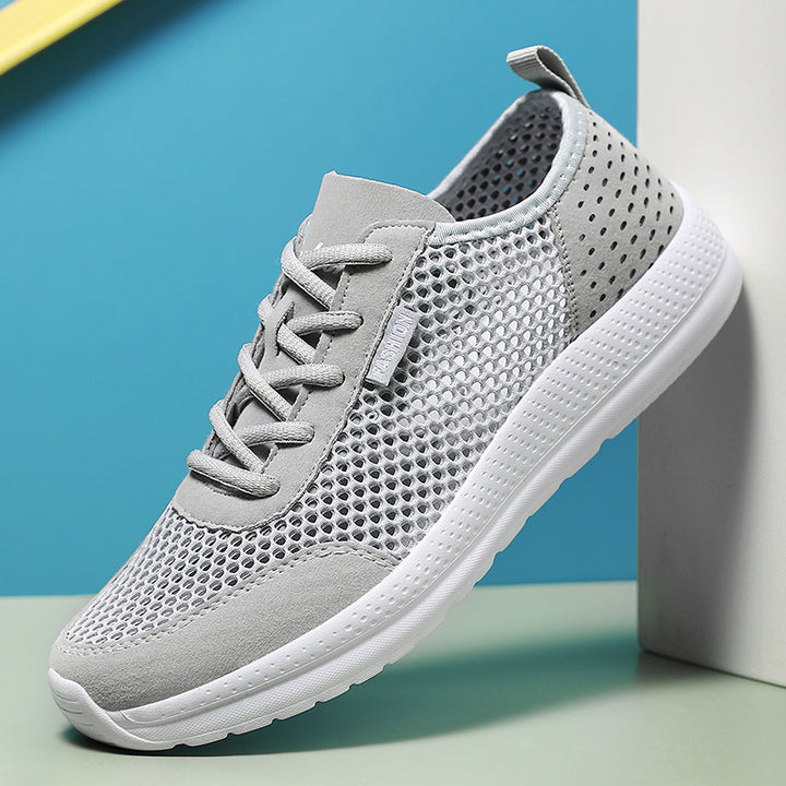 Unisex nan leichter Komfort-Walking-Schuh mit luftigem Wabenmesh, ergonomischer Dämpfungssohle und Zuglasche Drune