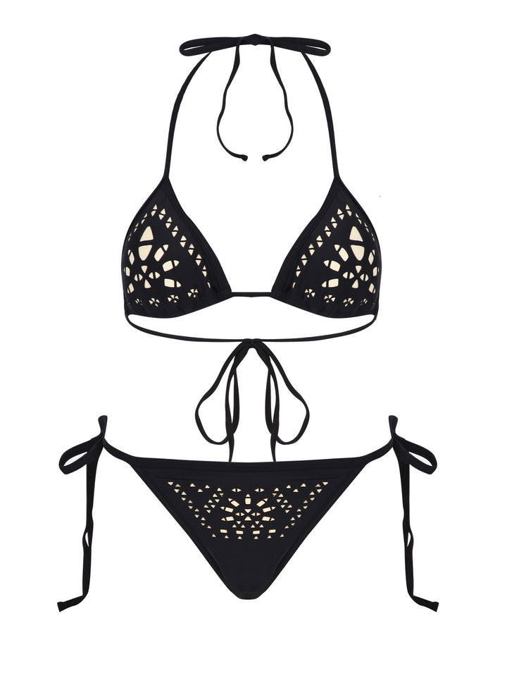 Damen Bikini-Set mit eleganten Cut-Out-Details und verstellbaren Bändern Drune