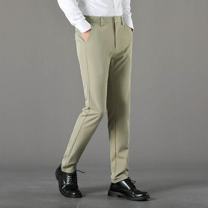 Herren schicke Chinohose mit slim fit Schnitt und elastischer Bund Drune