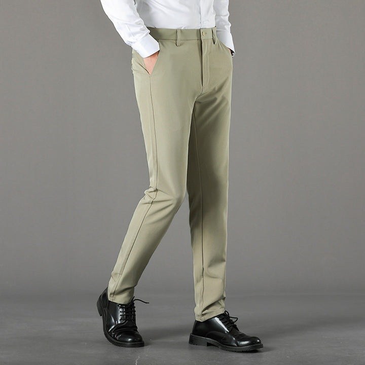 Herren schicke Chinohose mit slim fit Schnitt und elastischer Bund Drune