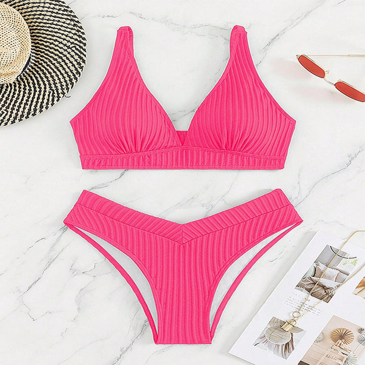Damen Push-Up Bikini-Set mit vorteilhaftem High-Waist-Schnitt Drune