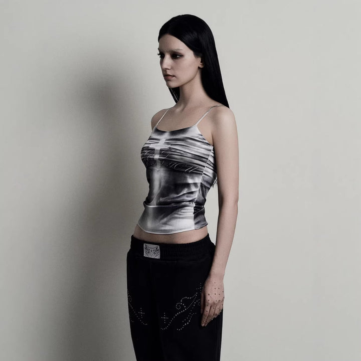 Damen lässiges Tanktop mit kreativem Grafikdesign Drune