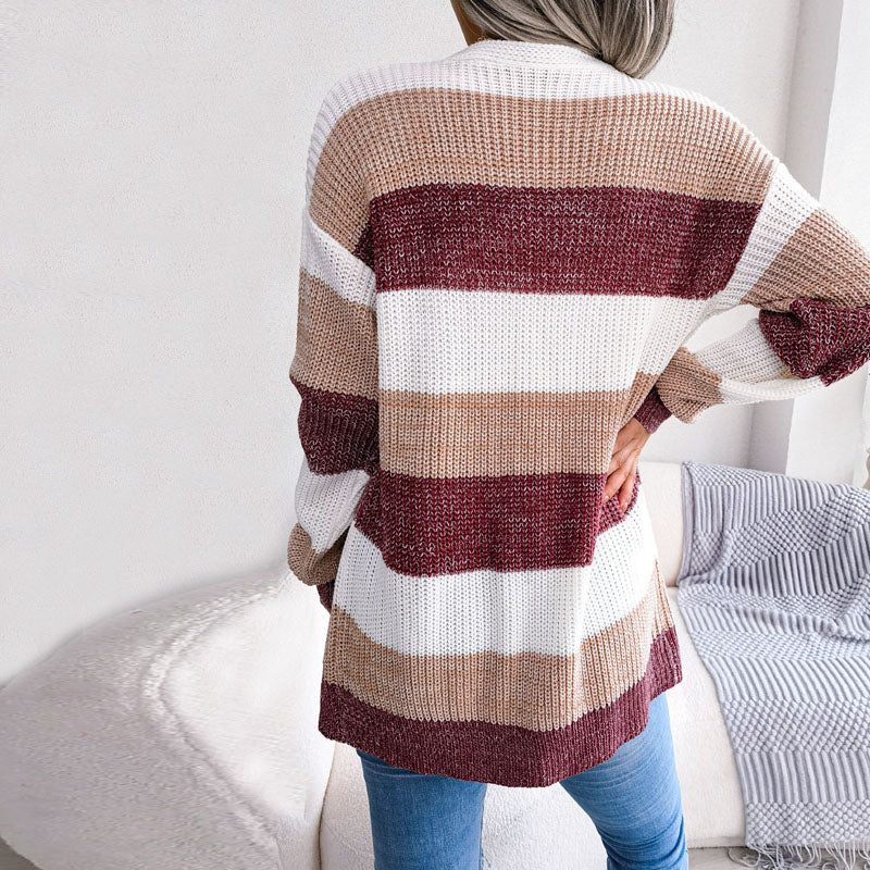 Drune | Gestreifte Strickjacke für Stilvolle Outfits