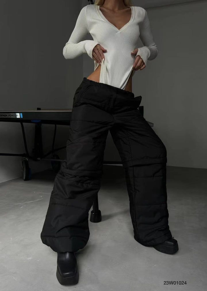Damen elegante Steppjacke im kurzen Design mit gefüttertem Oberteil Drune