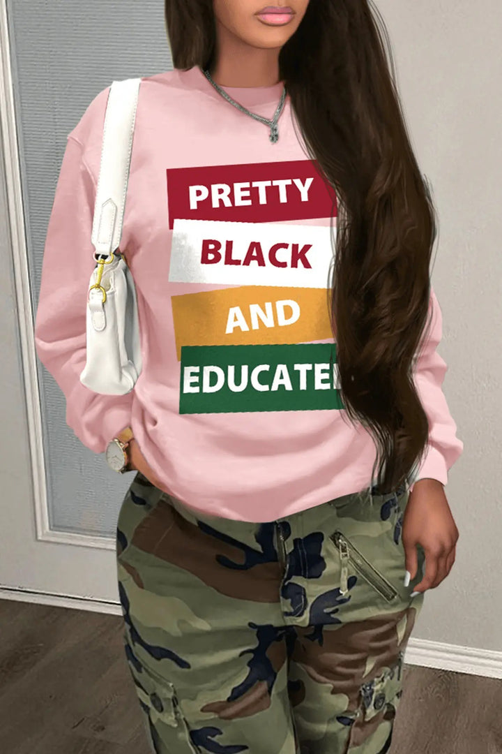 Damen Sweatshirt mit auffälligem Schriftzug Drune