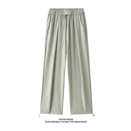 Damen Weitgeschnittene Freizeithose mit elastischem Bund und verstellbarem Kordelzug Drune