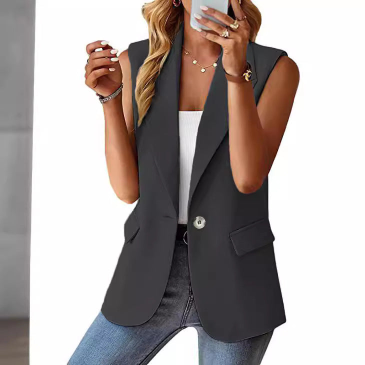 Damen Ärmelloser Blazer Drune