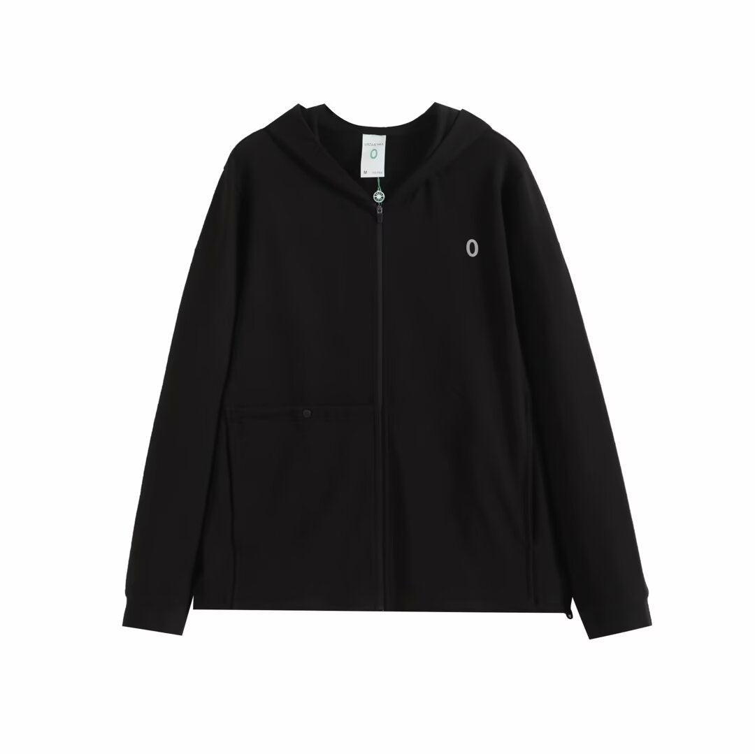 Damen atmungsaktive Kapuzenjacke mit innovativer Reißverschlusstasche Drune